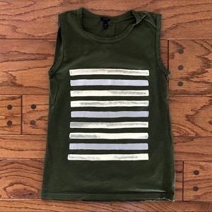 J Crew Cotton Sleeveless Graphic Tee